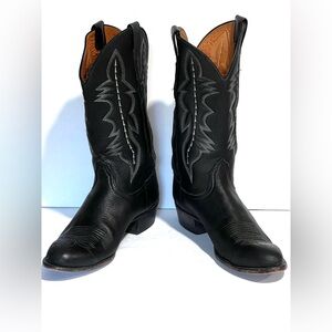 Lucchese 2000 Men’s Black Embroidered Leather Boots USA - Sz 11 D